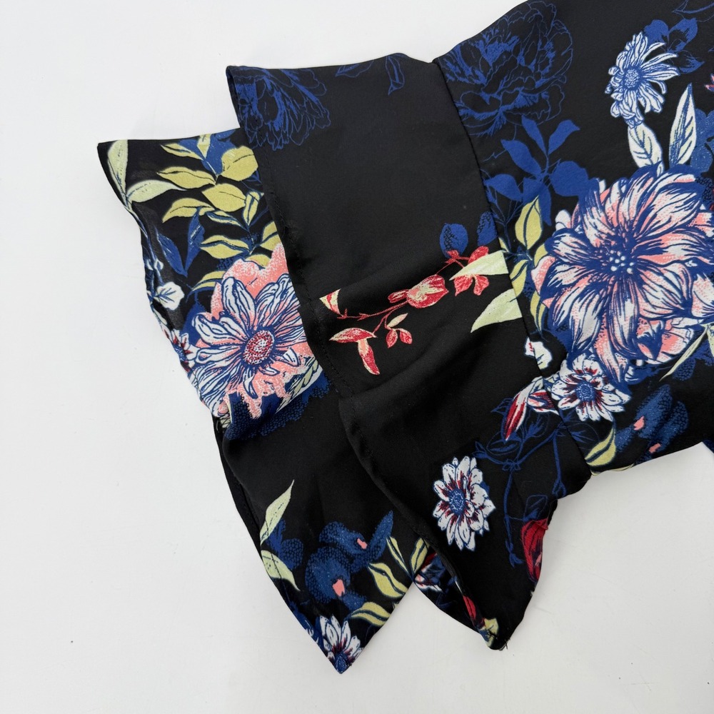 Chelsea Studio Floral V-Neck Blouse 4X Boho Ruffle Bell Sleeve Peasant Romantic - Picture 5 of 7